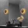 Opviq Lámpara de Pared de Metal Dorado